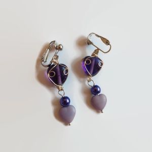 5/$20 - purple dangle Earrings